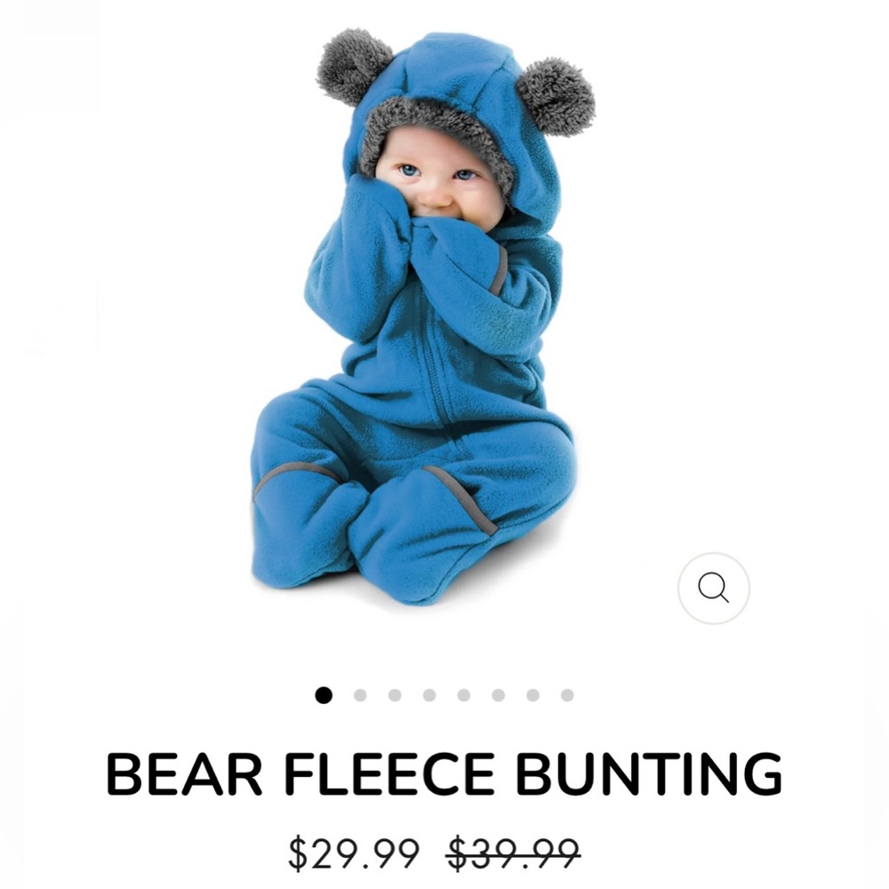 Fleece Bear Baby Bunting – 6-12M by Cuddle Club